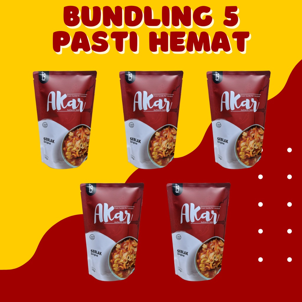 

Akarfood Bundling 5 pcs Seblak Instan Spesial Ekstra Pedas Plus Keju