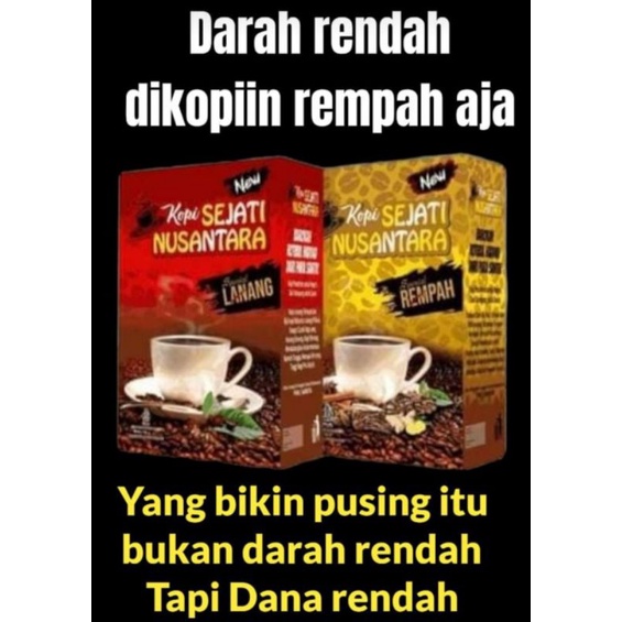 

KOPI SEJATI NUSANTARA LANANG / REMPAH 1 Box Isi 15 Sachet ORIGINAL BSI