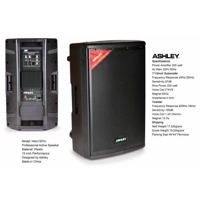 ashley hero15A hero 15A 15inch 15 original speaker active ashley