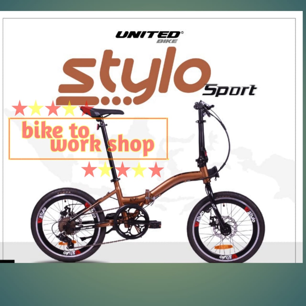 SEPEDA LIPAT UNITED STYLO 20 INCH 6 SPEED FOLDING BIKE