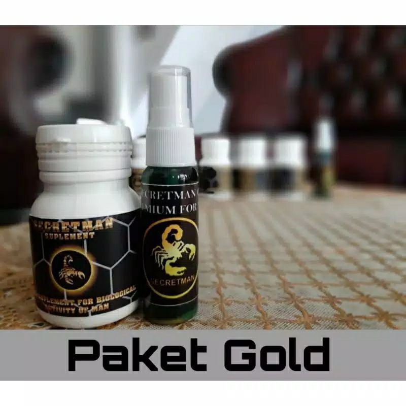 SECRETMAN PAKET GOLD Pembesar Peniss Paling Ampuh Original Permanen (Tambah 1-7 Cm)