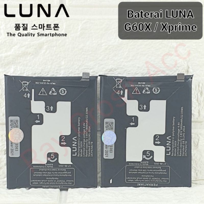 Baterai Original LUNA G60X X Prime XPRIME