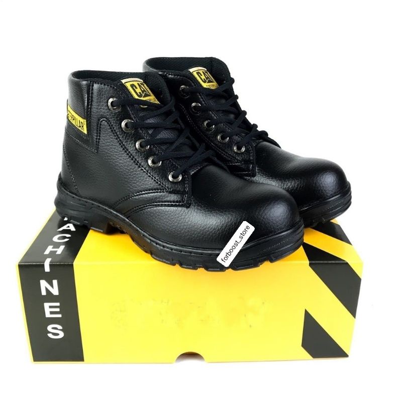 sepatu safety boots ujung besi, sepatu septy pria, sepatu proyek, sepatu kulit safety