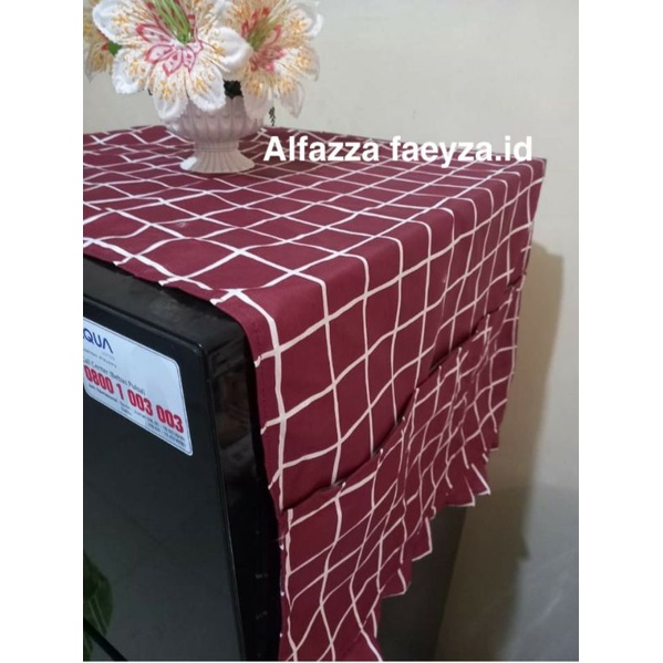 sarung kulkas/tutup kulkas/TAPLAK kulkas/alat TUTUP kulkas/Tutup kulkas katun kotak