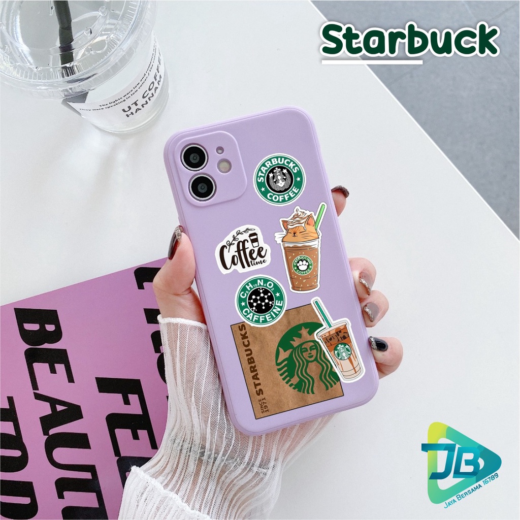 CASE CASING SOFTCASE SILIKON MACARON PELINDUNG KAMERA KOPI STARBUCK OPPO VIVO SAMSUNG XIAOMI REALME IPHONE ALL TYPE JB5569