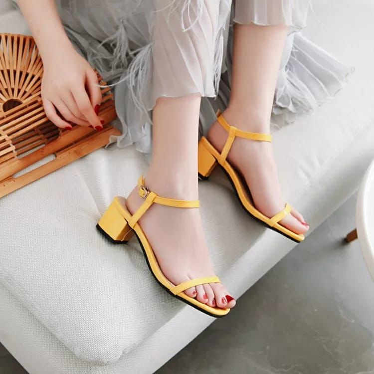 sandal heels hak tahu wanita fashion korea b2