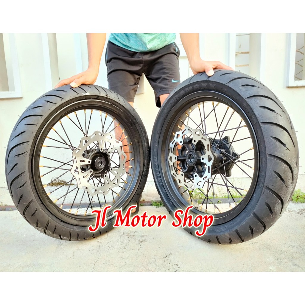 Velg Set SuperMoto CRF150 KlX CRF 150 L WR155 D-Tracker CRF150L - Velg Super Moto KLX 150 CRF 150 - 