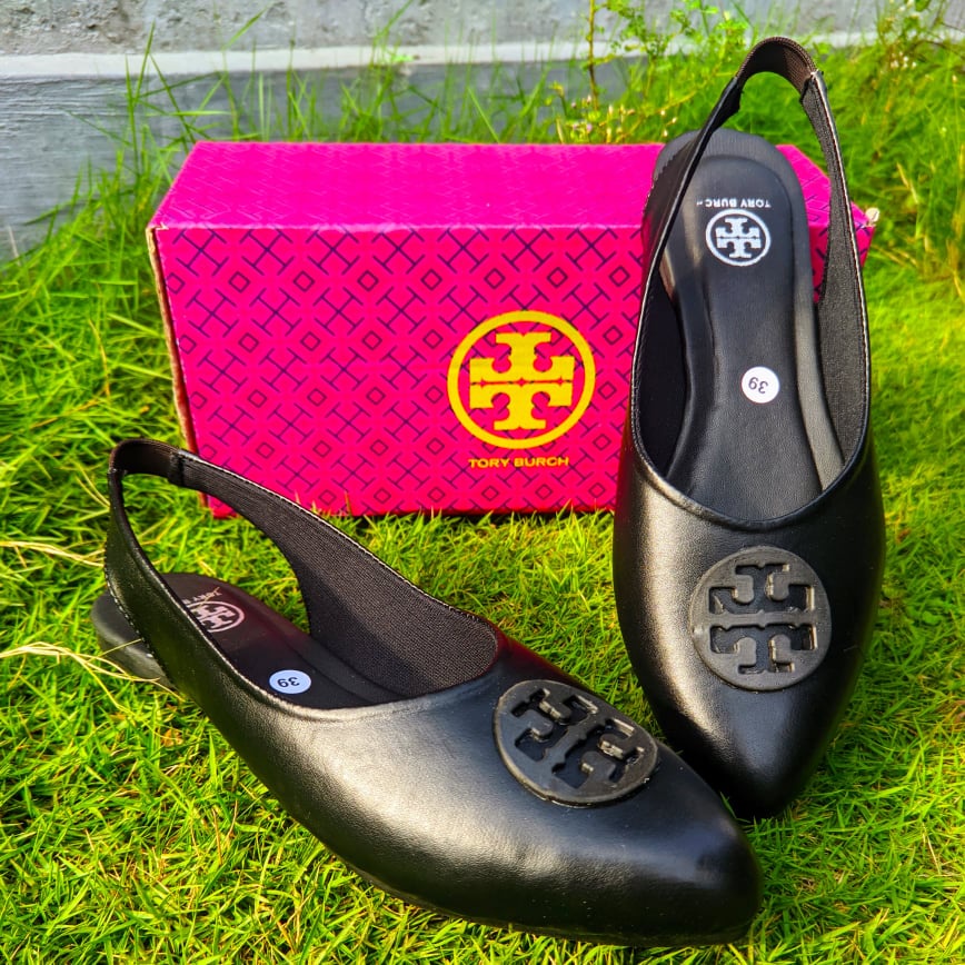 TORY BURCH - Flatshoes Sepatu Wanita Flat Sepatu Perempuan Tory Burch KW Black Series Slip-On, Mules &amp; Mary Janes SK-096