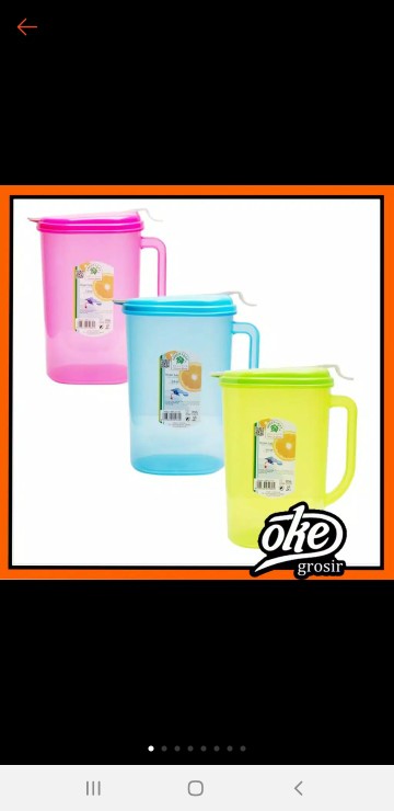 Oke Grosir - Green Leaf Teko Air Plastik Damica 2.1 L - Water Jug Gl5960