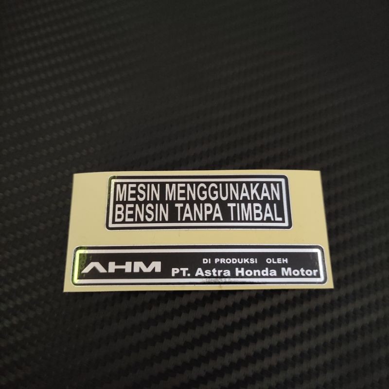 stiker warning pelengkap honda ahm tiger berkualitas