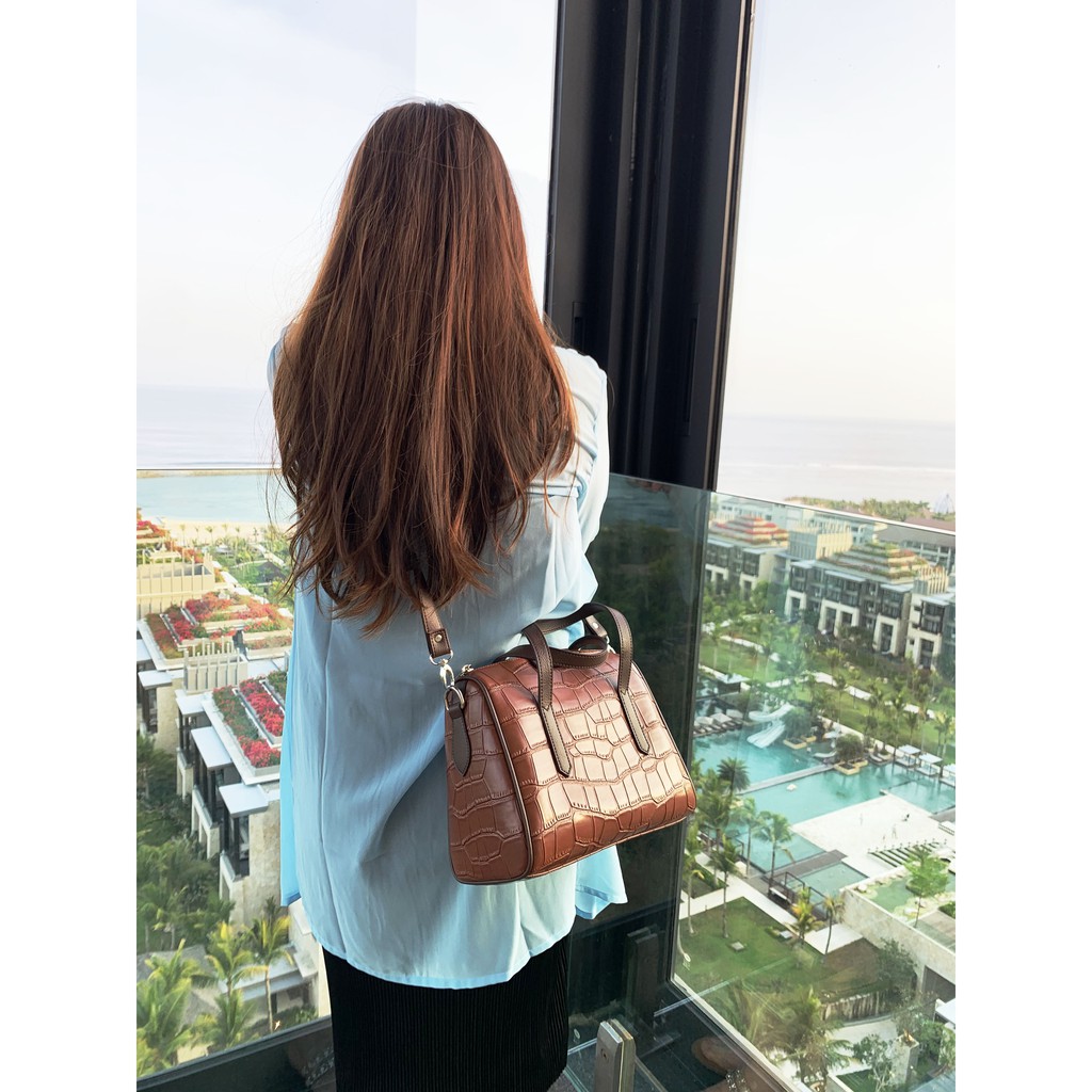 Becca Croco Handbag + Slingbag by Nonataliashop