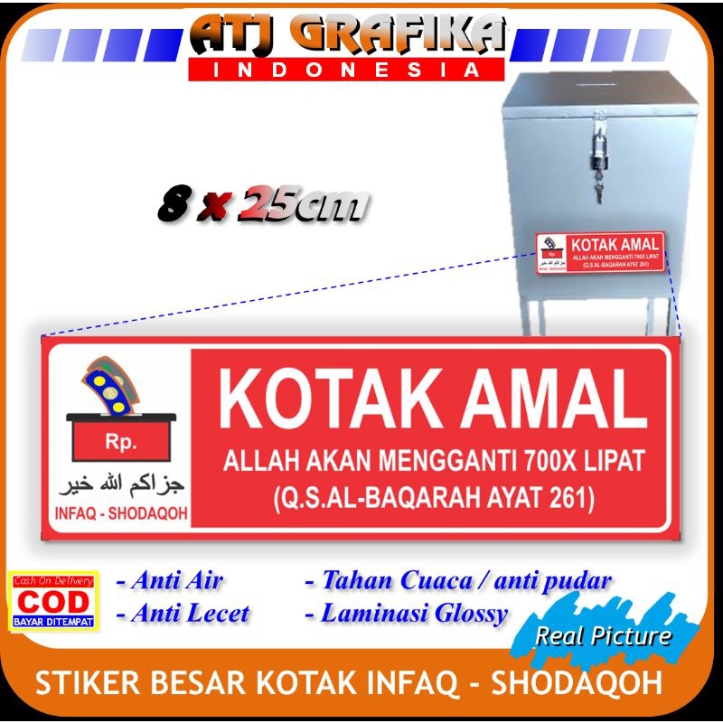 

Stiker besar kotak uang masjid musholla sticker infaq sodaqoh