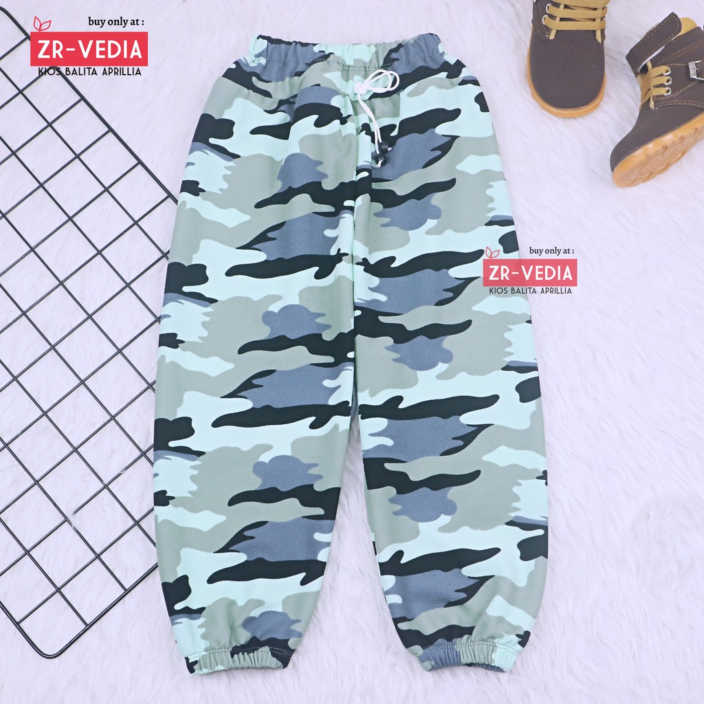 Jogger Loreng uk 5-12 Tahun / Joger Pants Abri Anak Laki Perempuan Celana Panjang Murah Adem Motif