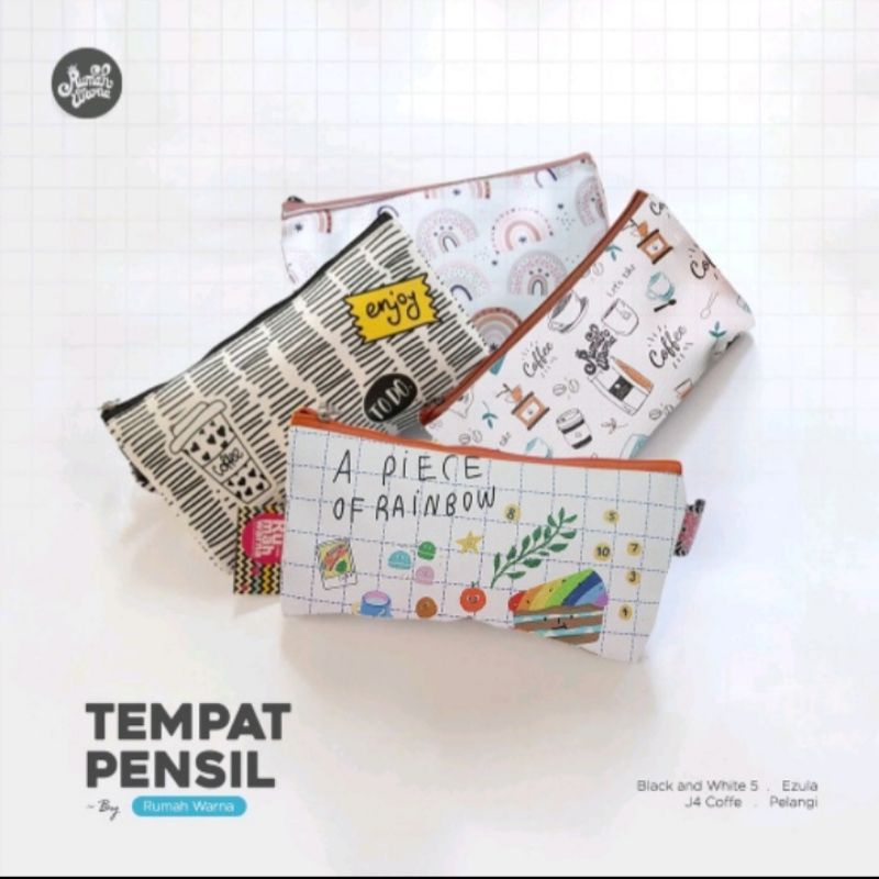 Tempat Pensil Rumah Warna