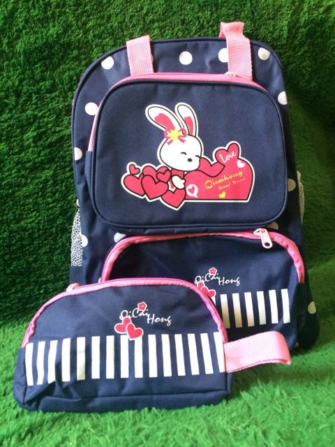 (Jual) TAS ANAK SEKOLAH ANAK ORIGINAL BIRU PINK NAVY FROZEN MASUK LAPTOP BUKU LKS