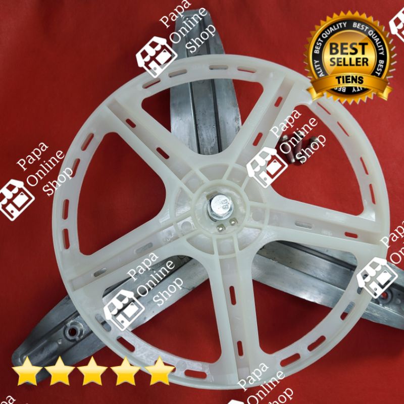 Spider Segitiga dan Pulley Puli Roda Mesin Cuci Electrolux EWF8005EQWA EWF7555EQWA