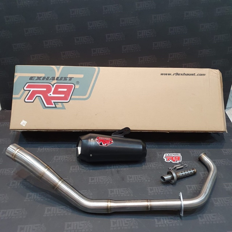 Knalpot Racing R9 Alpha New Stainless Yamaha All New Vixion R Black Series