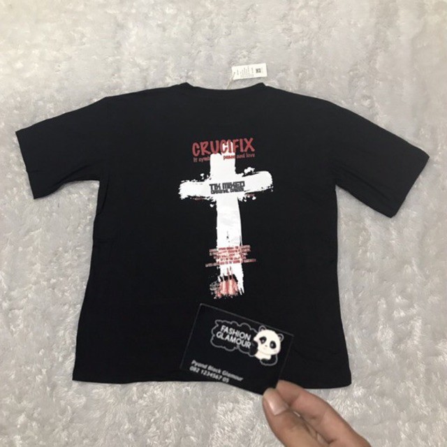 KAOS DISTRO IMPORT PRIA WANITA ASIA EROPA KOREA AMERIKA SALIB ORIGINAL M-3XL SS98