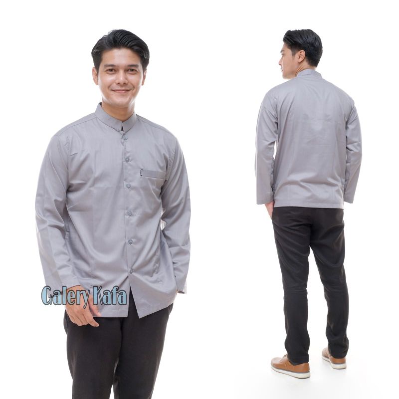 Baju Koko Putih Polos Lengan Panjang KOKO HABAIB Koko Pria Atasan Muslim Polos Berkwalitas Terbaik