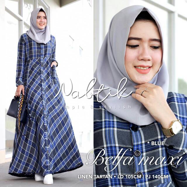Gamis Linen Tartan