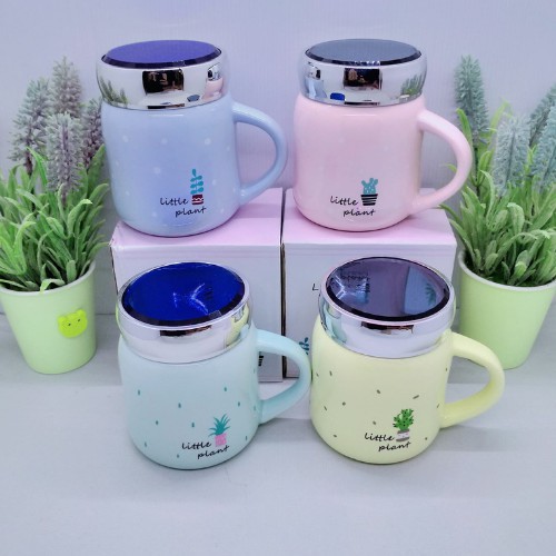 GELAS KERAMIK KARAKTER LITTLE PLANT 1605 GELAS UNIK GELAS KELUARGA GELAS MUG LITTLE PLANT MURAH