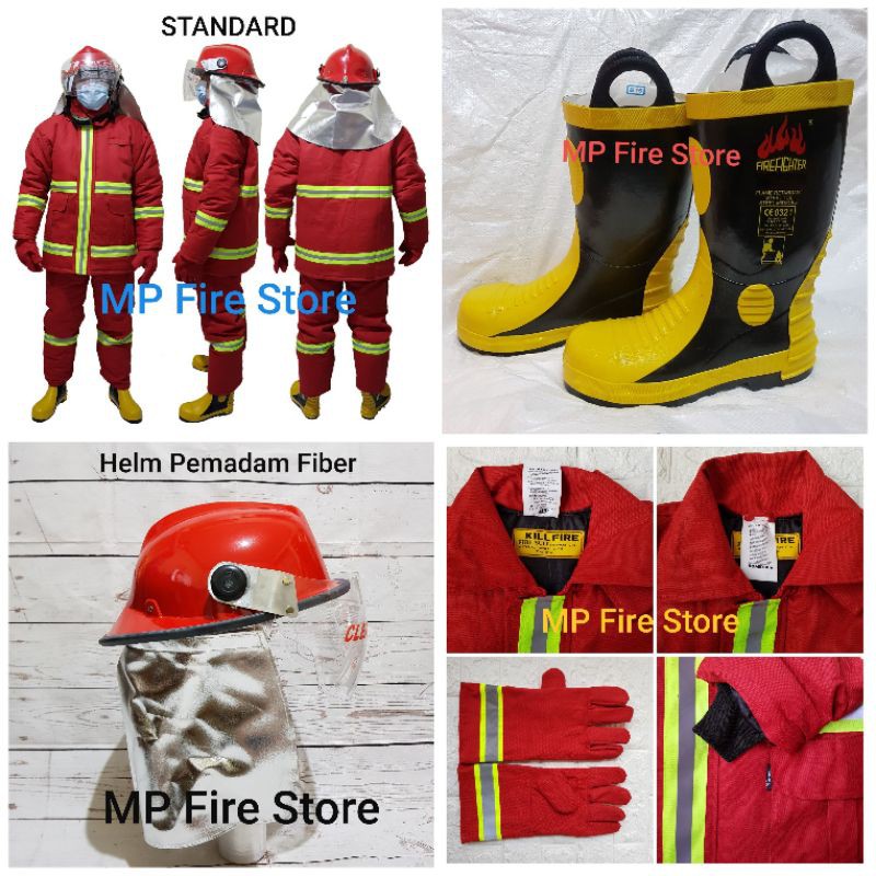 Jual Paket Full Set Baju Pemadam Fire Nomex Iiia Helm Pemadam Damkar