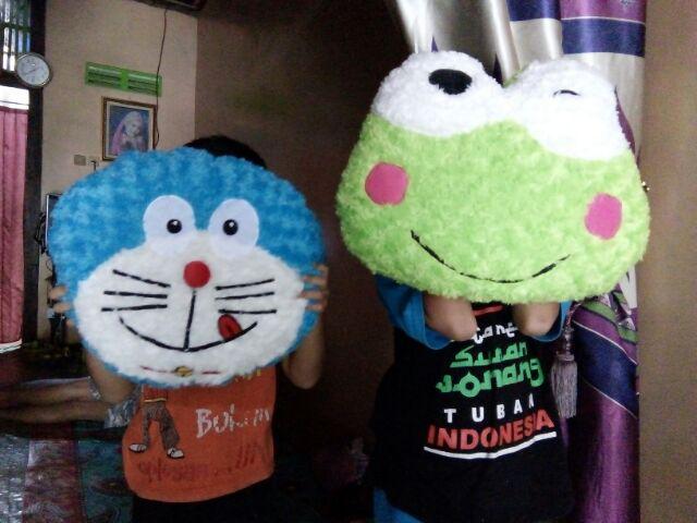 Bantal Kepala Keropy Lucu Bulu Mawar