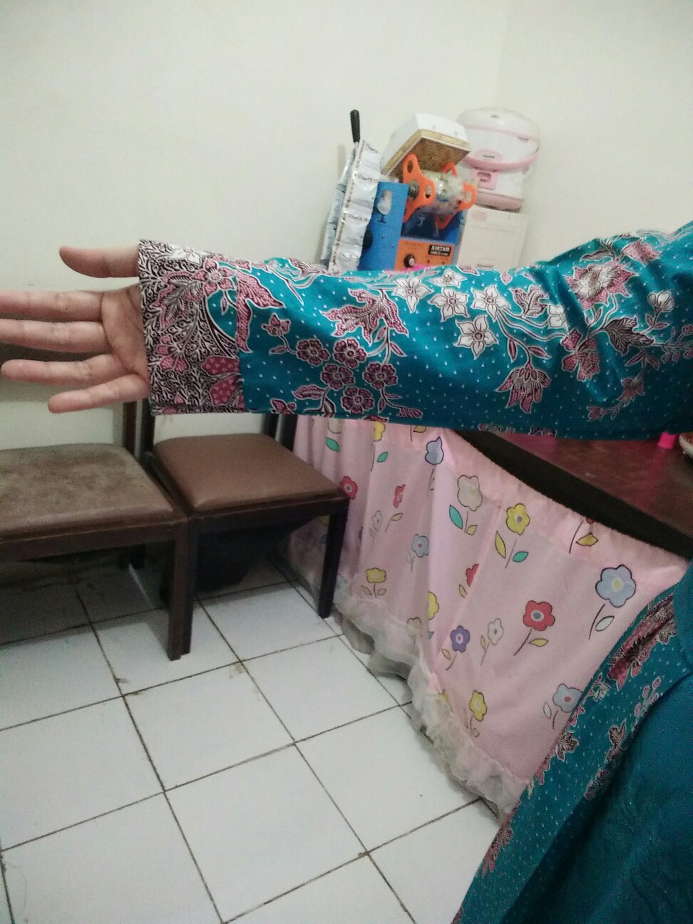 Sarimbit Couple Batik Keluarga/family Gamis Muslim Krisdayanti (kd) Dsr Warna Toska