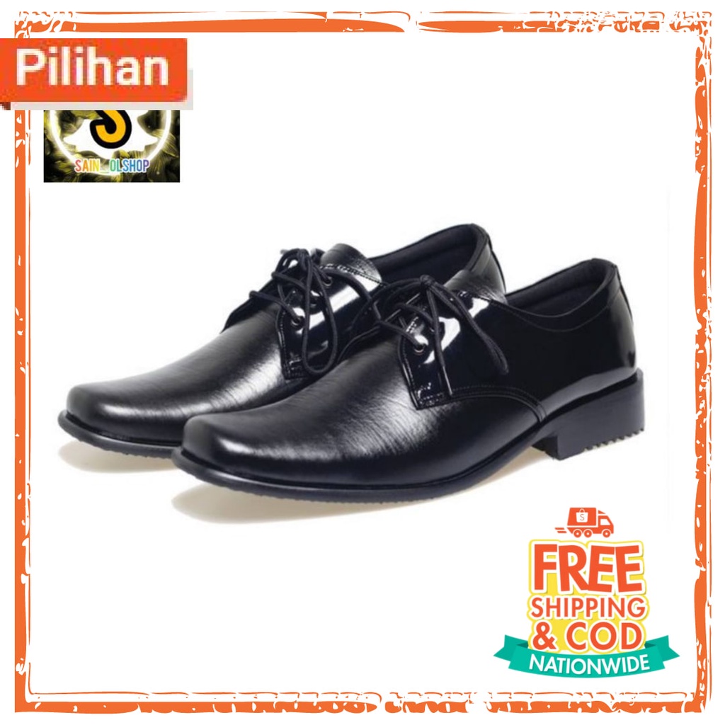 Size Ukuran Besar KEcil Jumbo small /  sepatu pantofel pria ,sepatu pantofel kerja,Pantofel Hitam Pr