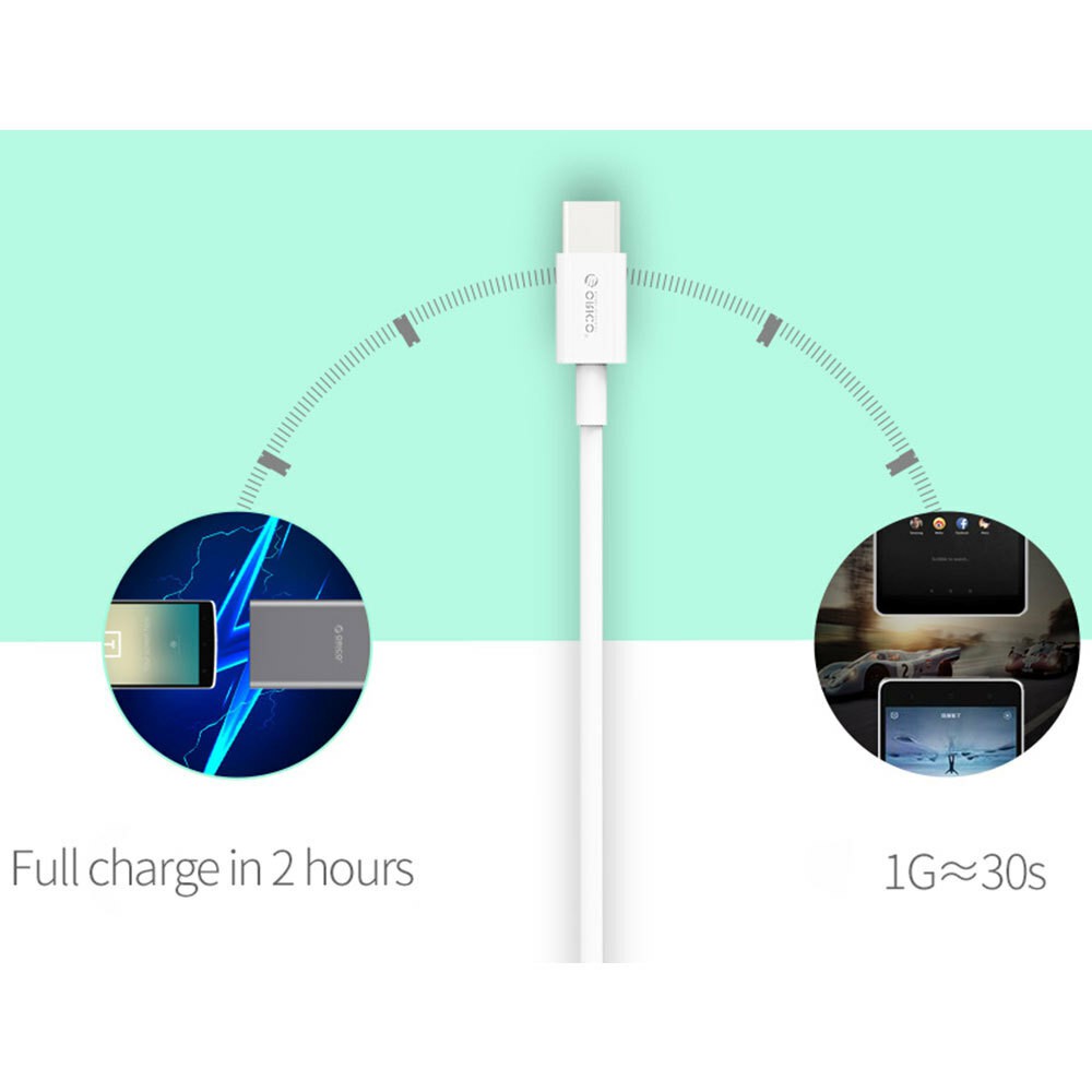 Kabel Type-C To type-C Charger &amp; Data Orico BCU-10 - Cable charger &amp; sync macbook