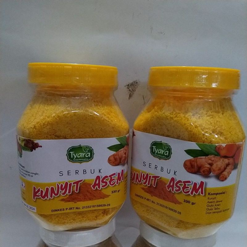 

serbuk kunyit asem 330 gram ramuan tradisional mujarab original