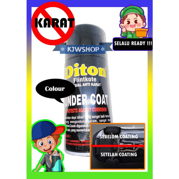 Diton Anti Karat Diton Flinkote Diton Under Coat Cat Semprot Spray Undercoat 300cc Mobil Pilok Fling