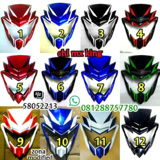 Cover lampu mx king + visor
