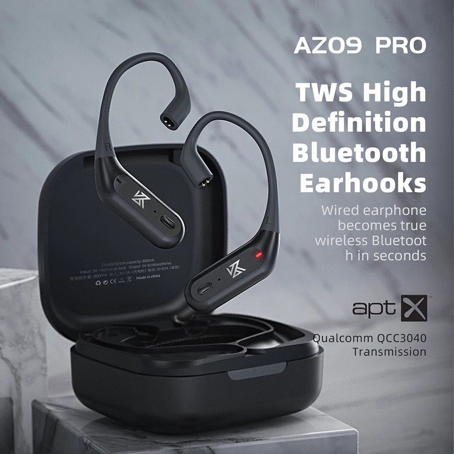 Knowledge Zenith Adapter Bluetooth Earhook KZ AZ09 Pro Wireless - Note : Earhook Only &amp; Dock - Garansi Resmi 1 Tahun