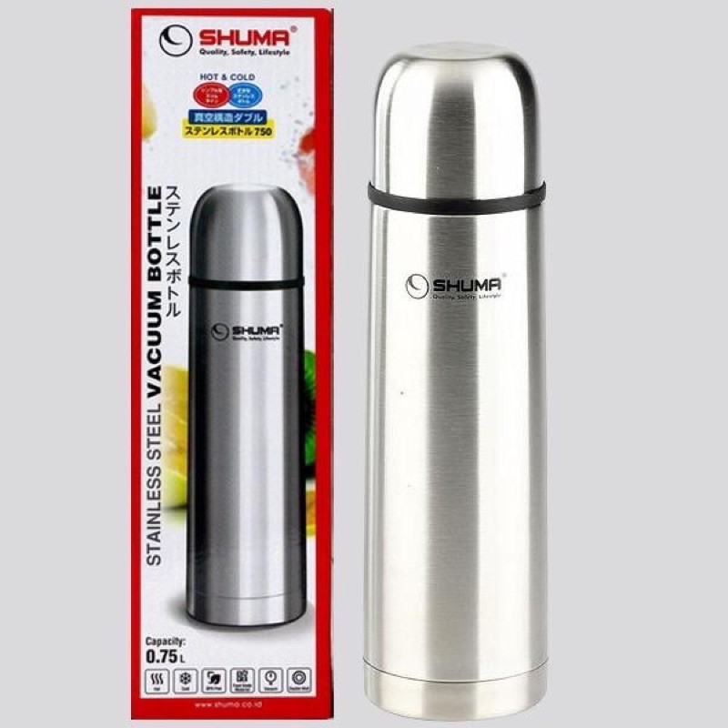 [ Shuma ] Thermos / Vacuum Flask / Termos Air Panas 350, 500, 750, 1000 ml - Dengan Tas