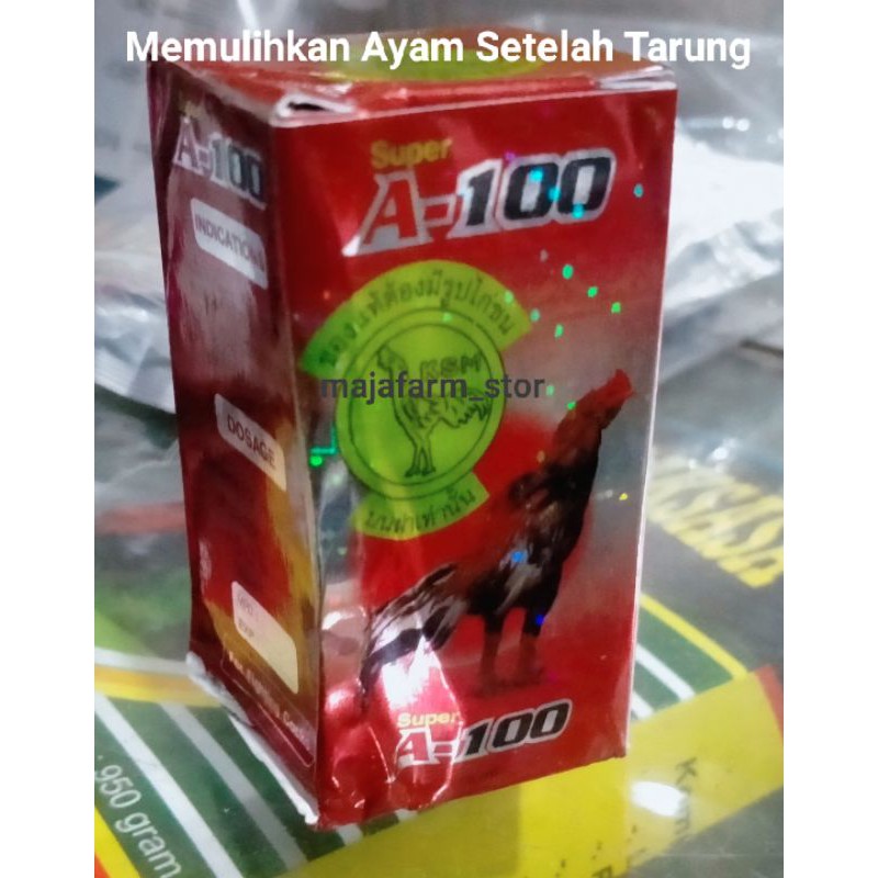 A 100 Super A-100 (15 ml ) Obat Ayam Turun Urat /Memulihkan Ayam Setelah Tarung