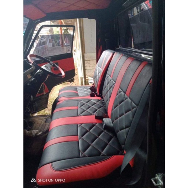 Bungkus Jok Sarung Jok Mobil L300 Merah Hitam Pick Up