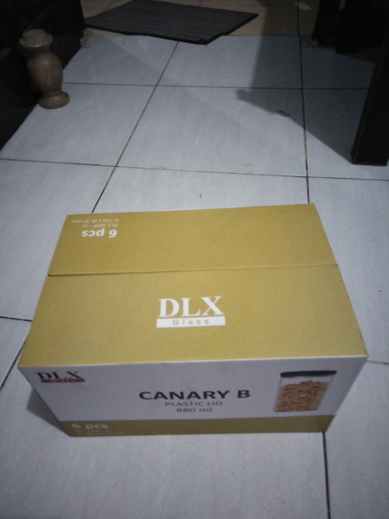 Toples Kaca Canary B Kedap Udara 880 Ml Set 6 Pcs Canary B/pl St C 103 31