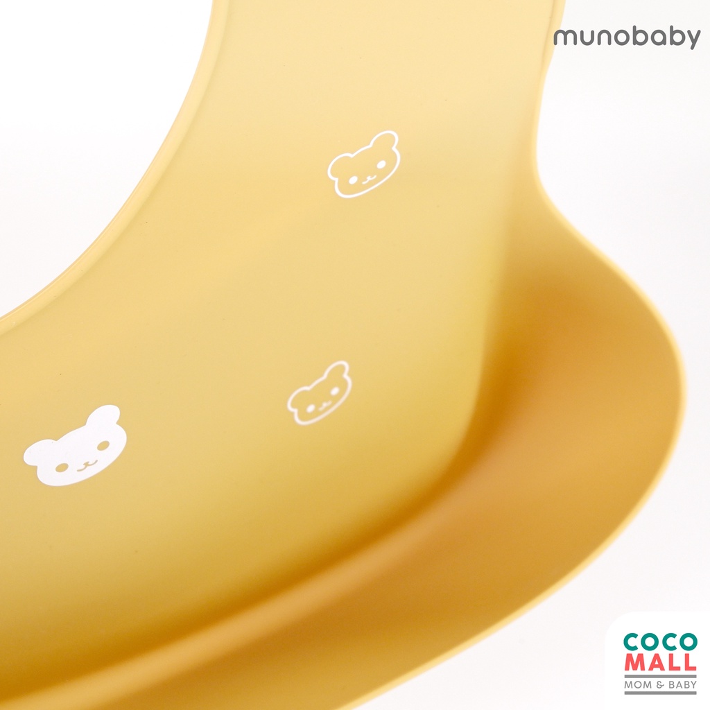 COCOMALL Bib Silicone Bayi (Nature Series) - Celemek Makan Bayi Waterproof Baby Slabber - Slaber Bayi Silikon - Bib Mpasi Anak Silicon Sleber Air Liur - Celmek Slebber Bayi