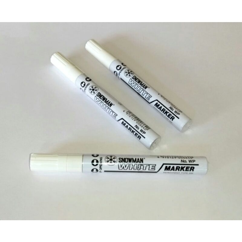 

Spidol Snowman White Paint Marker WP-12 / Spidol Tinta Putih Permanent