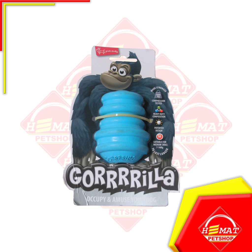 Gorrilla Classic Blue Mainan Anak Anjing gigitan anjing Non Kong