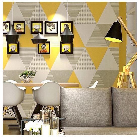 OD - Wallpaper Sticker Motif SEGITIGA / SALUR BEST SELLER!! Premium High Quality 45cm x 5m / wallpaper dinding / wallsticker /WPS