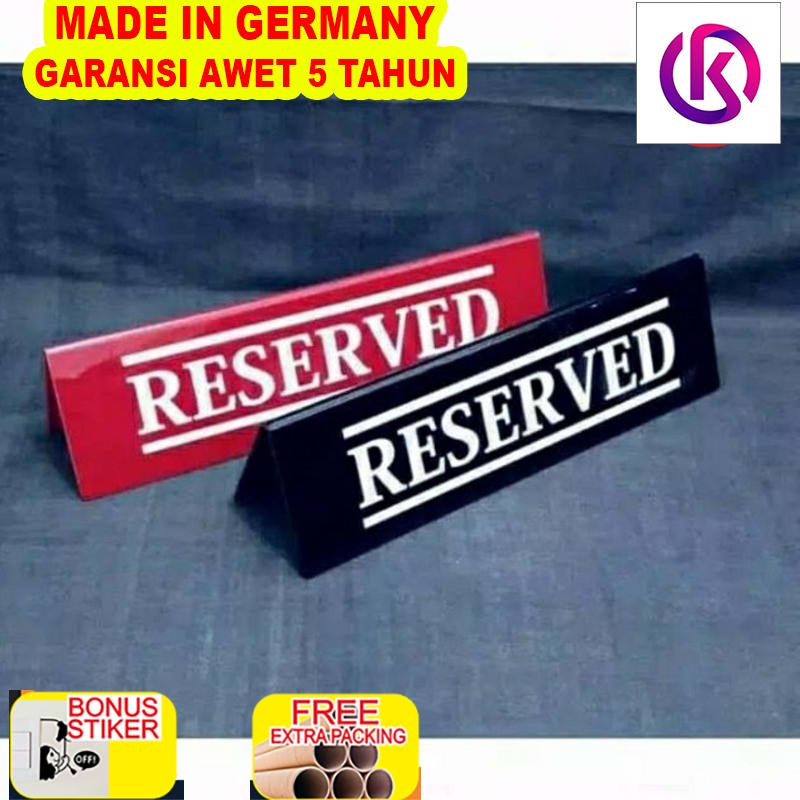 

Terlaris Sign Acrylic Reserved/ Papan akrilik Reserved