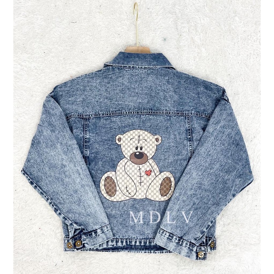 Jaket Jeans Bear GC Jeans Premium Jaket Jeans Import Good Quality Women Jeans Jaket Fashion Import