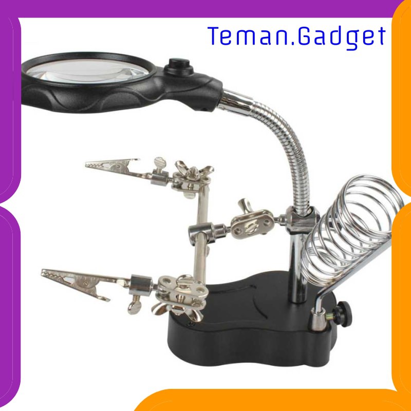 TG-DE136 Taffware Alat Pegangan Solder Helping Hand dan Kaca Pembesar - TE-801