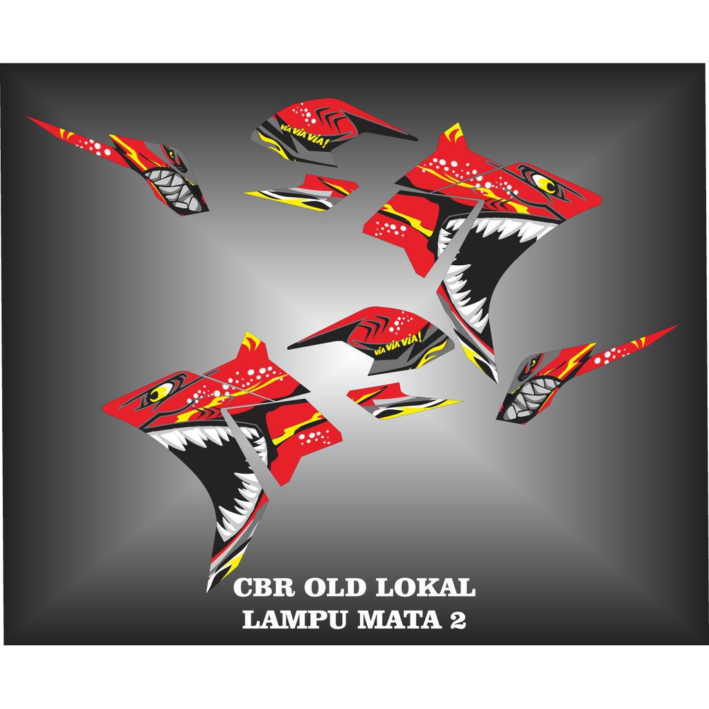 Striping cbr old lokal - Stiker Decal cbr old lokal lampu mata 2