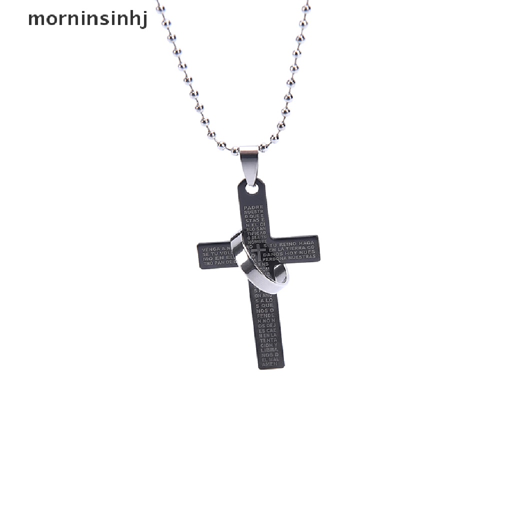 Mor Kalung Rantai Liontin Salib Yesus Bahan Alloy Untuk Umat Kristen