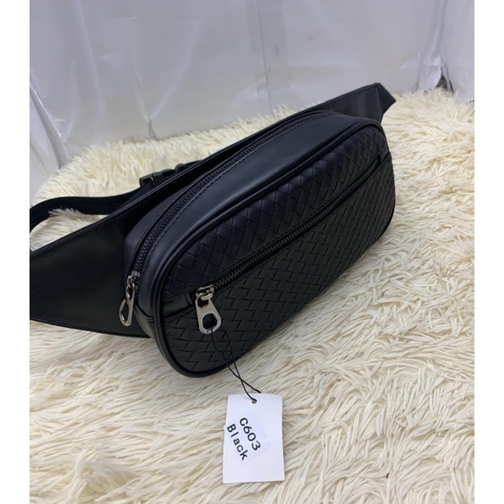 Waist Bag BTG Pria &amp; Wanita Kulit Asli Terbaru - Import