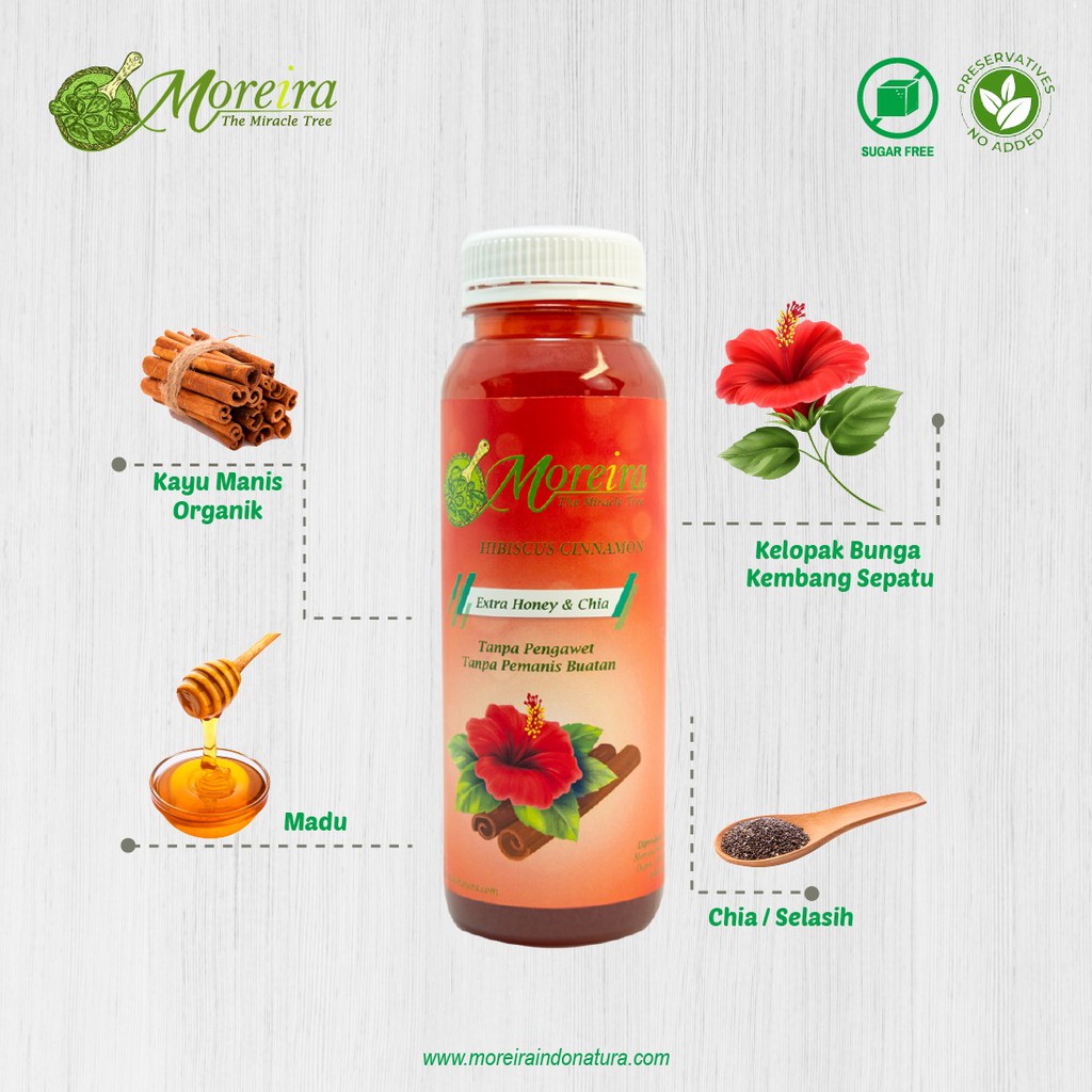 Teh Bunga Kembang sepatu (Hibiscus) Moreira 250 ml