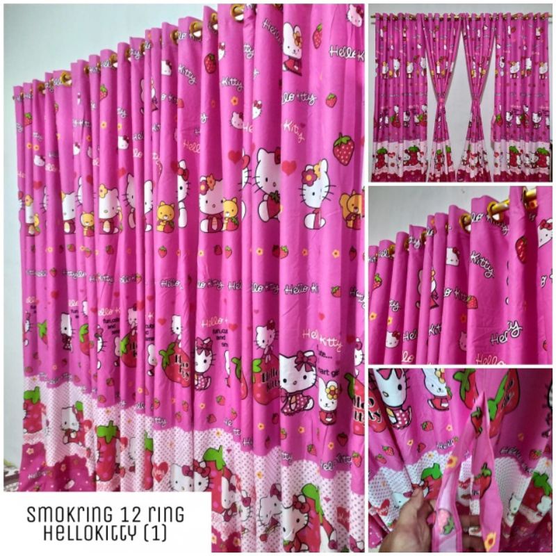 GORDEN JENDELA MOTIF HELLOKCCY 125X220 CM